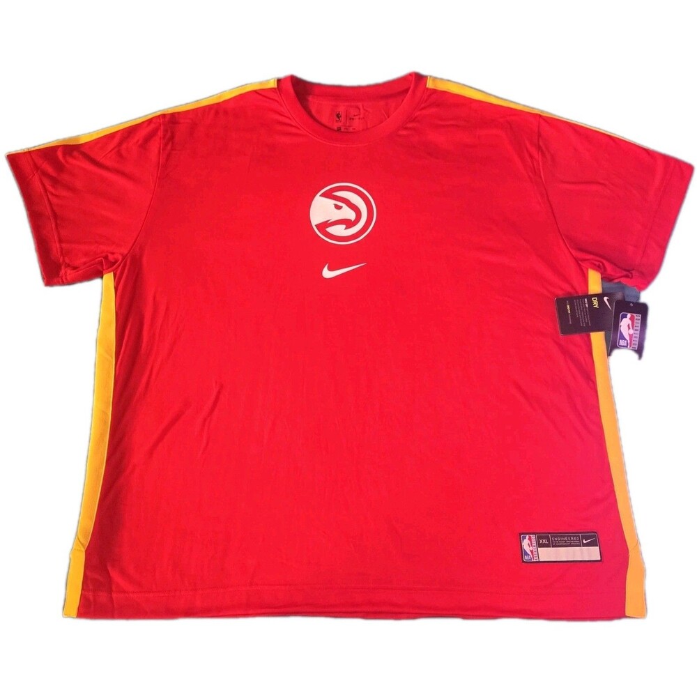 Nike NBA Atlanta Hawks Dri-Fit Shirt Red XXL NWT Authentic Team Issue